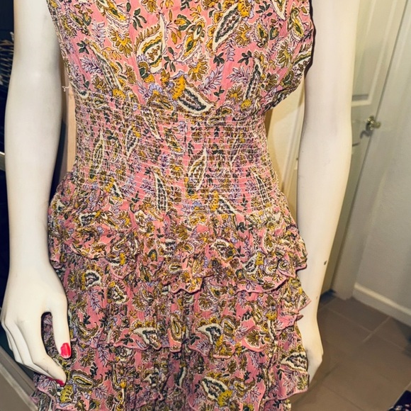 Patrons of Peace Women's Floral Ruffle Mini Dress Pink multi  Size L - Picture 13 of 14